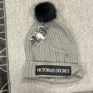 New with tags Gray and black Victoria’s Secret winter angel hat